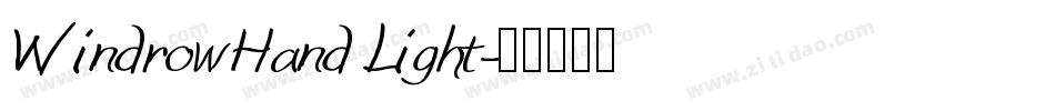 WindrowHand Light字体转换